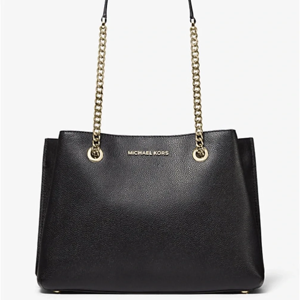 MICHAEL KORS Teagan Large Pebbled Leather Shoulder Bag COLOR BLACK  NWT